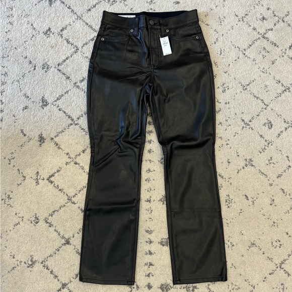 GAP High Rise Faux-Leather Vintage Slim Vegan Pant - Picture 6 of 9